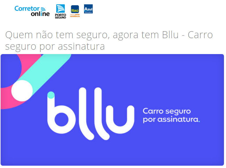  Bllu | Carro seguro por assinatura | 